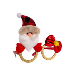 Vánoční brýle se Santou a mašlí